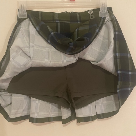 WeWoreWhat PLAID TENNIS SKIRT SKORT PLEATED NEW NWOT 0 XS SOLD OUT $128 REVOLVE - Picture 7 of 8